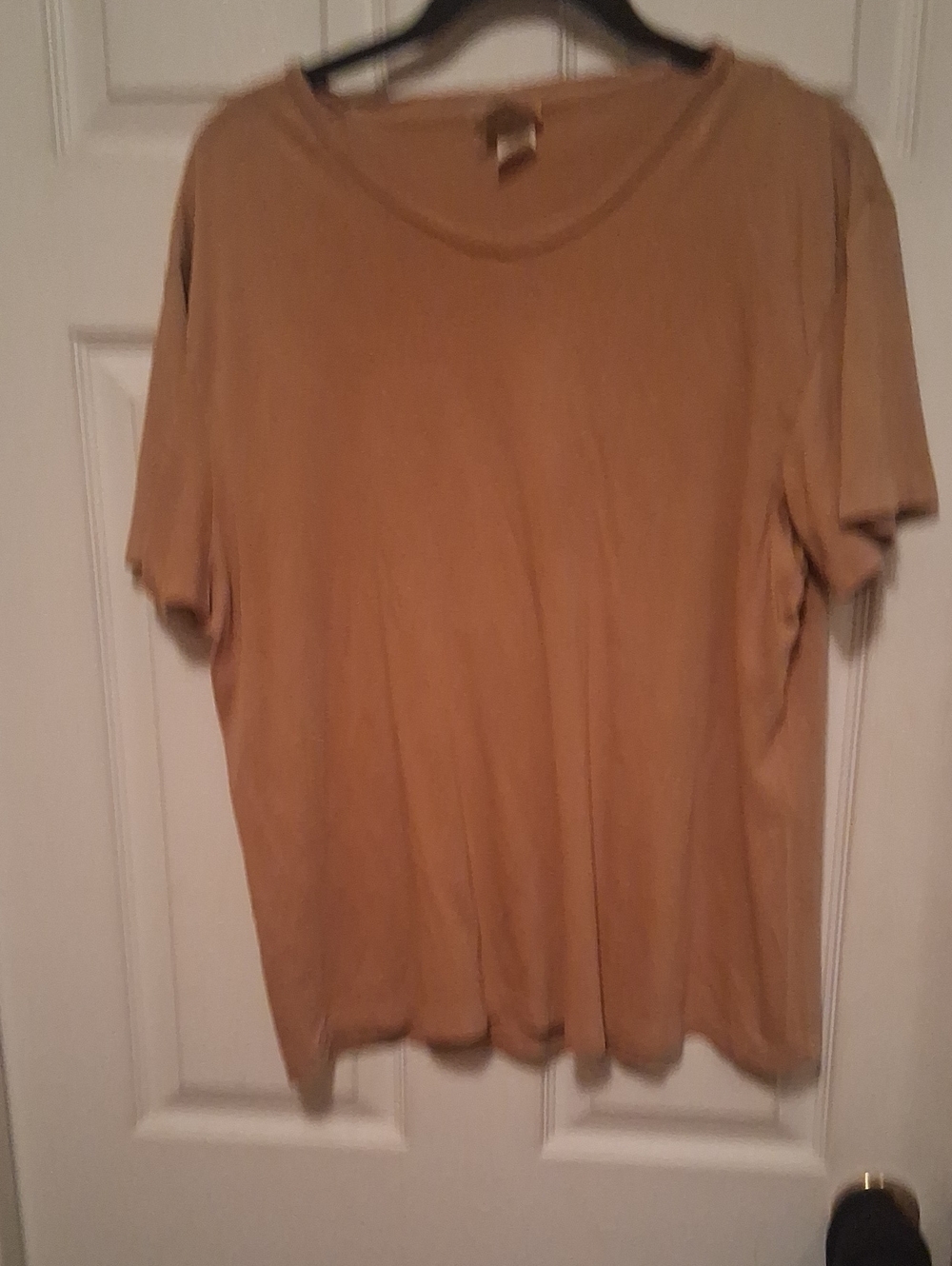 Ralph Lauren Double RL Men's SS Vneck Tee in Tan L